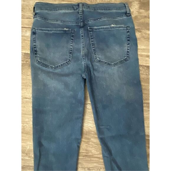 Free People Skinny Jeans Ankle Cropped Stretch Distressed Women’s Size W28L - Picture 5 of 7